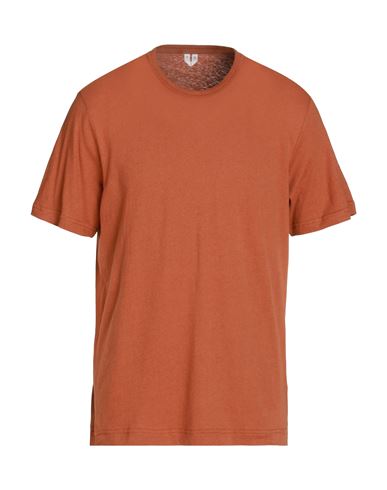 Arket Man T-shirt Brown Size M Organic Cotton, Linen
