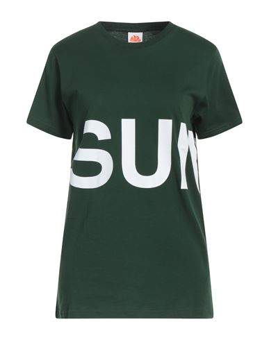 Shop Sundek Woman T-shirt Green Size L Cotton