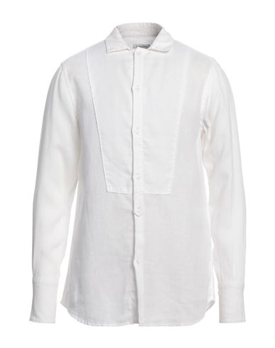 Shop Paolo Pecora Man Shirt White Size 16 Linen