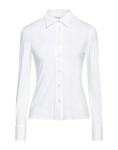 Caliban Woman Shirt White Size 12 Cotton, Lycra