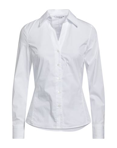 Caliban Woman Shirt White Size 4 Cotton, Polyamide, Elastane