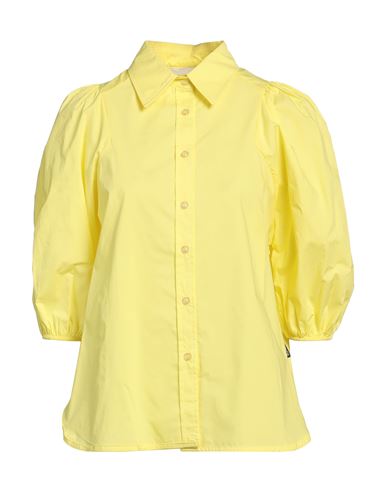Silvian Heach Woman Shirt Yellow Size 6 Cotton