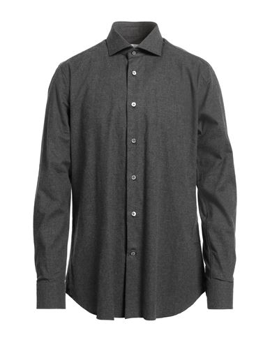 Guglielminotti Man Shirt Steel Grey Size 16 Cotton