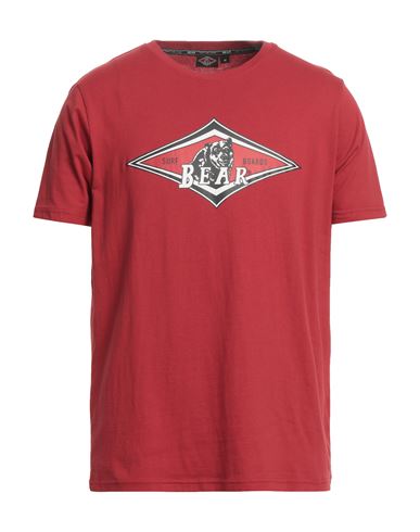 Shop Bear Man T-shirt Brick Red Size Xl Cotton