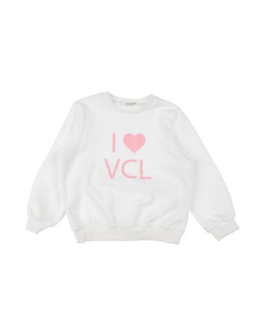 Vicolo Babies'  Toddler Girl Sweatshirt Ivory Size 6 Cotton, Elastane In White