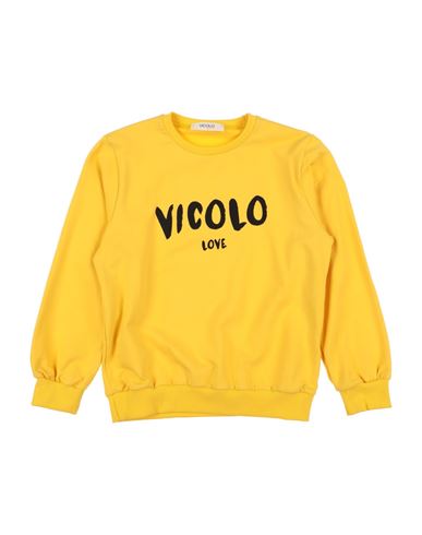 Vicolo Babies'  Toddler Girl Sweatshirt Yellow Size 4 Cotton, Elastane