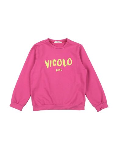 Vicolo Babies'  Toddler Girl Sweatshirt Fuchsia Size 4 Cotton, Elastane In Pink