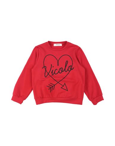 Vicolo Babies'  Toddler Girl Sweatshirt Red Size 4 Cotton, Elastane