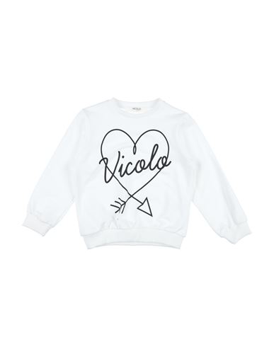 Vicolo Babies'  Toddler Girl Sweatshirt White Size 6 Cotton, Elastane