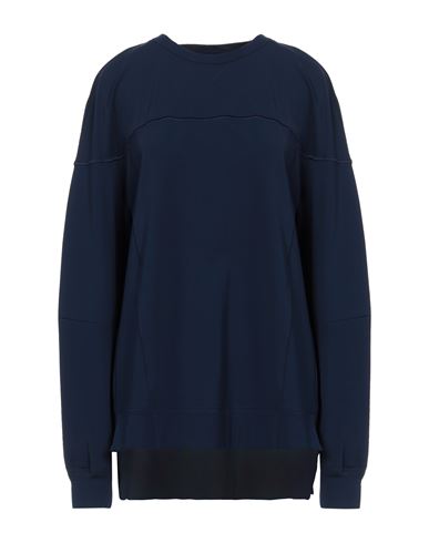High Woman Sweatshirt Navy Blue Size S Nylon, Elastane