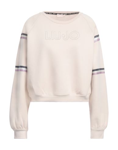 Shop Liu •jo Woman Sweatshirt Beige Size S Cotton, Polyester