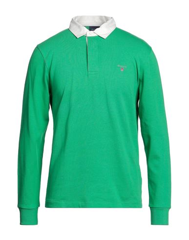 Gant Man Polo Shirt Green Size M Cotton