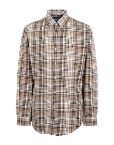 Polo Ralph Lauren Man Shirt Khaki Size Xxl Cotton In Beige