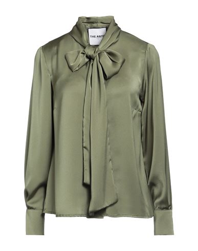 The Abito Milano Woman Shirt Military Green Size 8 Polyester