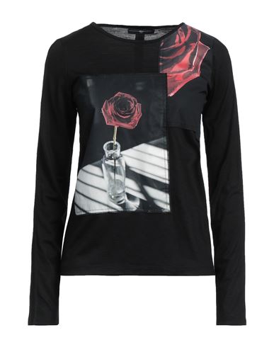 Shop High Woman T-shirt Black Size Xl Wool, Cotton