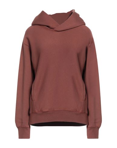 Shop Champion Woman Sweatshirt Cocoa Size L Cotton, Polyester In Brown
