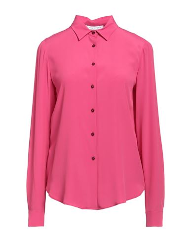 Caractere Caractère Woman Shirt Fuchsia Size 4 Acetate, Silk In Pink