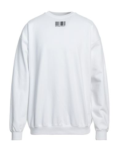 Vtmnts Man Sweatshirt White Size M Cotton, Elastane, Polyester In White
