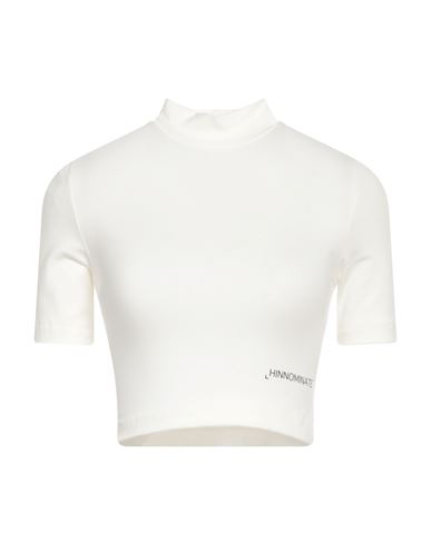 Hinnominate Woman T-shirt Off White Size L Cotton, Elastane