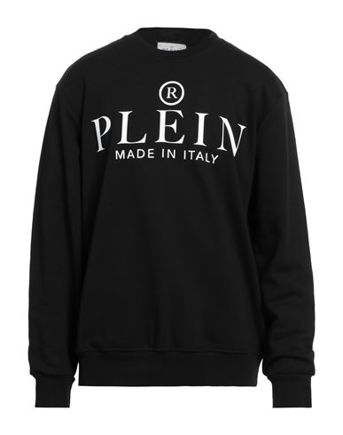 Philipp Plein Man Sweatshirt Black Size Xl Cotton, Elastane