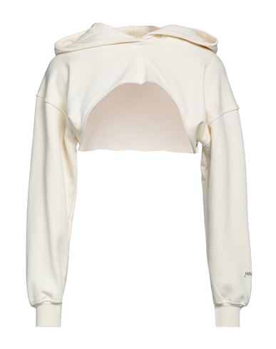 Hinnominate Woman Sweatshirt Ivory Size Xs Cotton, Elastane In White