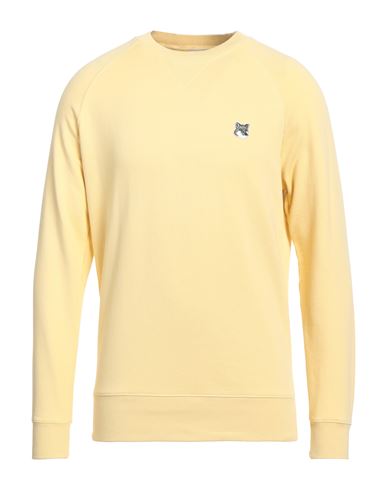 Maison Kitsuné Man Sweatshirt Yellow Size M Cotton
