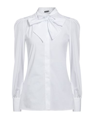 Caliban Woman Shirt White Size 8 Cotton, Polyamide, Elastane