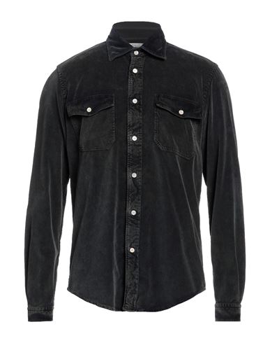 Boglioli Man Shirt Black Size 15 ½ Cotton