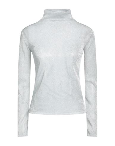 Msgm Woman T-shirt Silver Size 8 Polyester