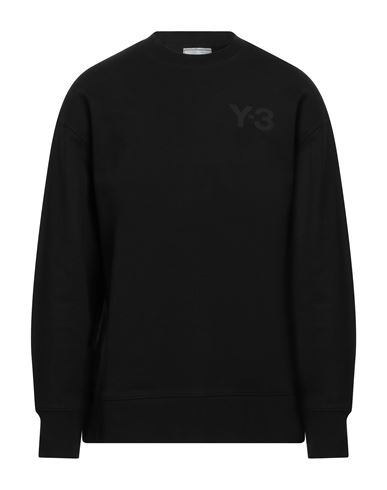 Shop Y-3 Man Sweatshirt Black Size L Cotton, Elastane