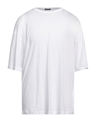 Ann Demeulemeester Man T-shirt White Size L Cotton