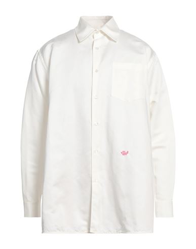 Eytys Man Shirt Off White Size S Linen, Cotton
