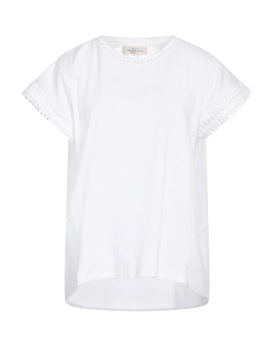 Corte Dei Gonzaga Woman T-shirt White Size 6 Cotton, Elastane