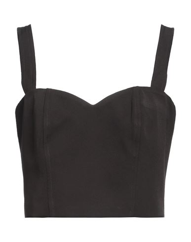 Liu •jo Woman Top Black Size 10 Polyester, Elastane