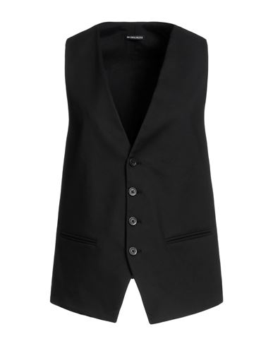 Ann Demeulemeester Woman Tailored Vest Black Size 8 Cotton, Elastane, Viscose