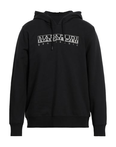 Shop Napapijri Man Sweatshirt Black Size S Cotton, Elastane