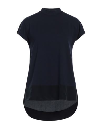 Gran Sasso Woman T-shirt Navy Blue Size 6 Viscose, Elastane, Silk