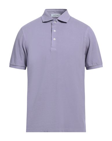 Gran Sasso Man Polo Shirt Lilac Size 42 Cotton In Purple