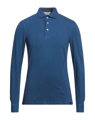 Gran Sasso Man Polo Shirt Navy Blue Size 38 Cotton