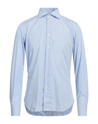 Alv By Alviero Martini Man Shirt Light Blue Size 15 Cotton