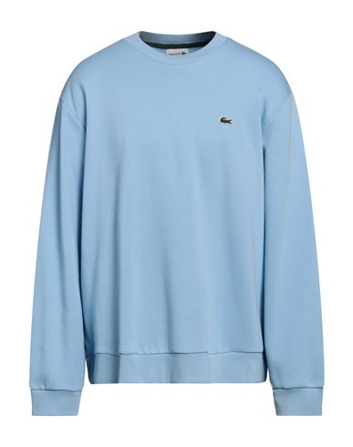 Lacoste Man Sweatshirt Light Blue Size 9 Cotton, Polyester