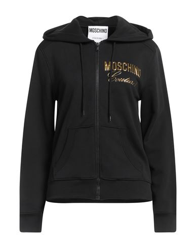 Moschino Couture Woman Sweatshirt Black Size 10 Cotton In Black