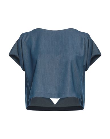 Alessio Bardelle Woman Top Blue Size M Polyester, Viscose, Elastane