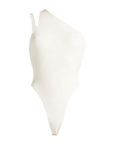 Liu •jo Woman Bodysuit Ivory Size L Viscose, Polyester In Neutral