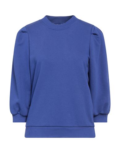 Minus Woman Sweatshirt Bright Blue Size L Cotton, Polyester