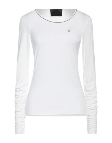 Philipp Plein Woman T-shirt Ivory Size Xs Viscose, Elastane In White
