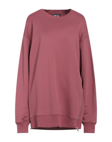 Diesel Woman Sweatshirt Mauve Size S Nylon, Cotton In Purple