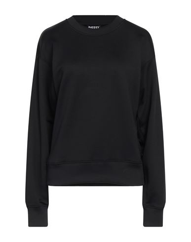 Diesel Woman Sweatshirt Black Size M Nylon, Cotton