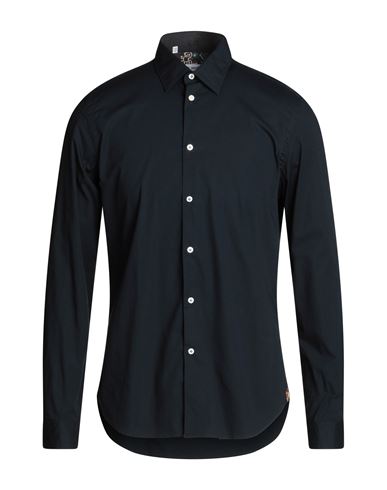 Manuel Ritz Man Shirt Midnight Blue Size 15 ¾ Cotton, Elastane