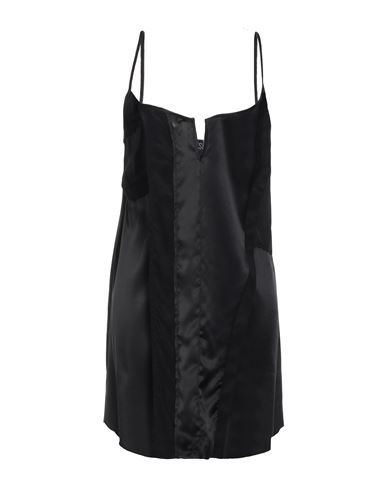 Diesel Woman Mini Dress Black Size L Rayon, Silk